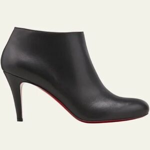 CHRISTIAN LOUBOUTIN Belle Red Sole Black Leather Ankle Boots